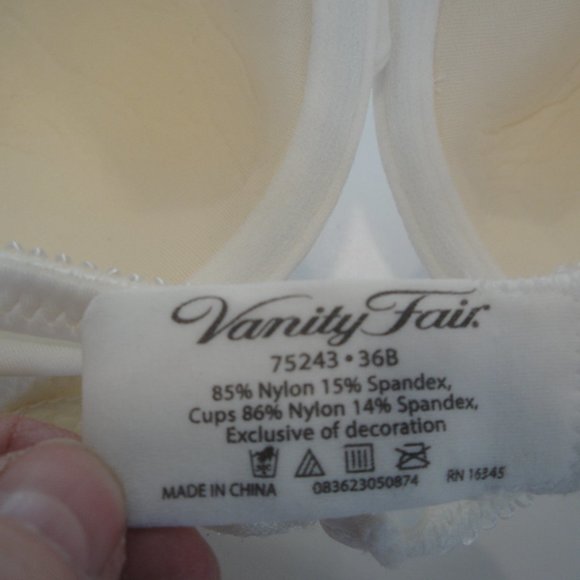 Vanity Fair #75423 White Advanced Support Bra Ladies Size 36B NWT - Picture 8 of 8